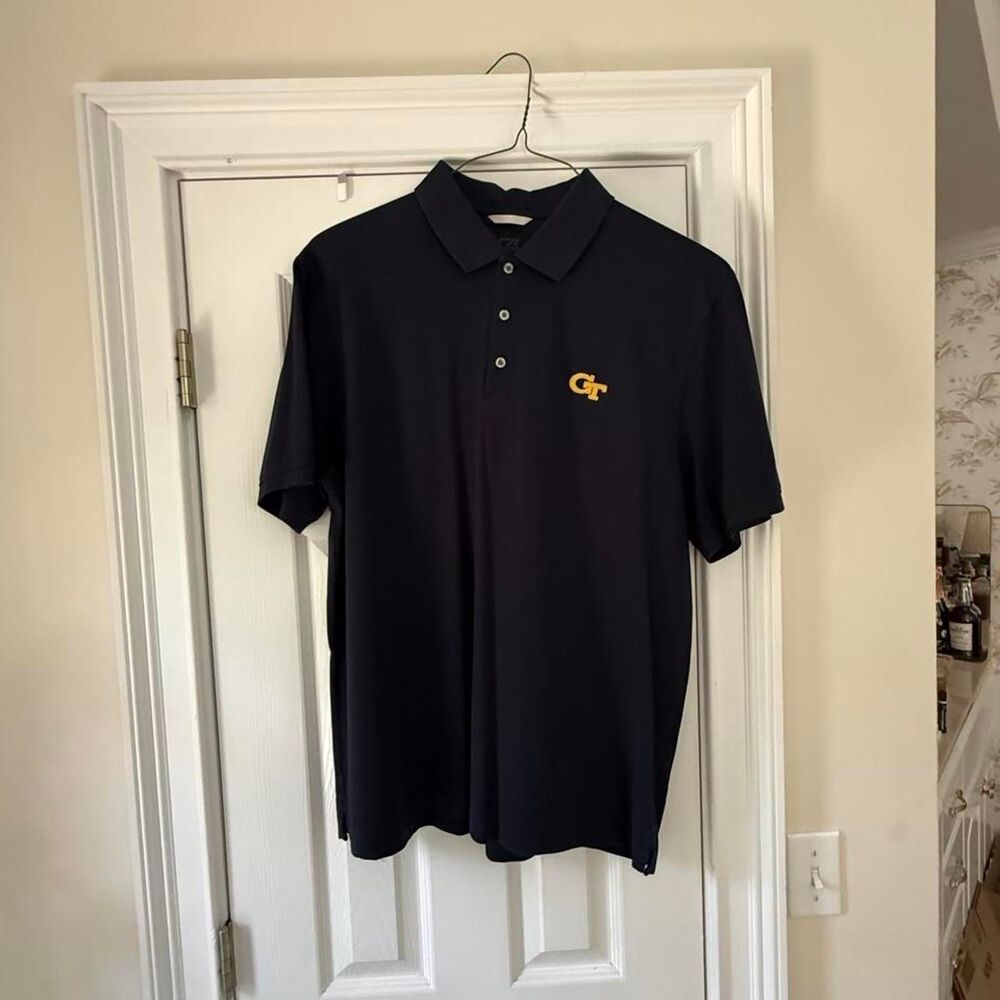 Cutter-buck Men's Navy and Black Polo-shirts
